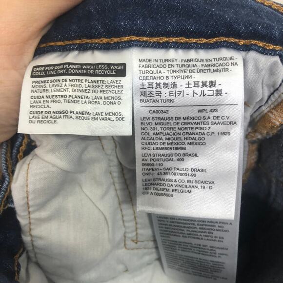 Levi 501 Jeans Big E Reproduction Skinny Blue Button Fly 27 - Picture 8 of 13